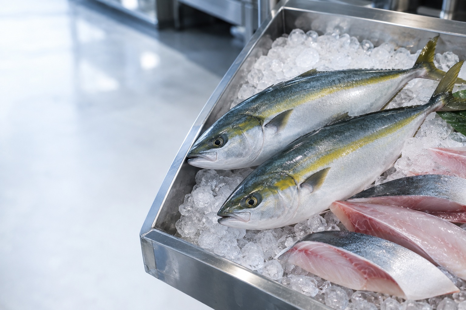 Illustration of fresh fish for seafood processing